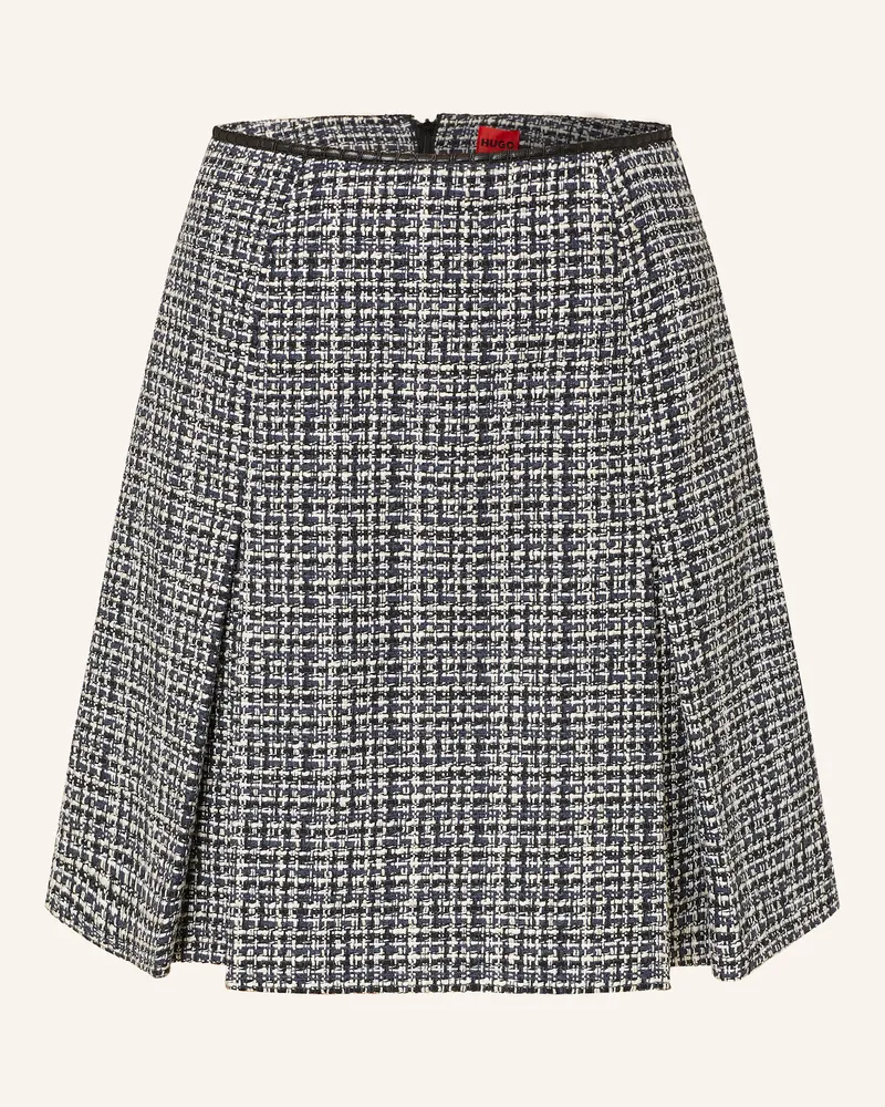 HUGO BOSS Faltenrock RATIRA aus Tweed Schwarz