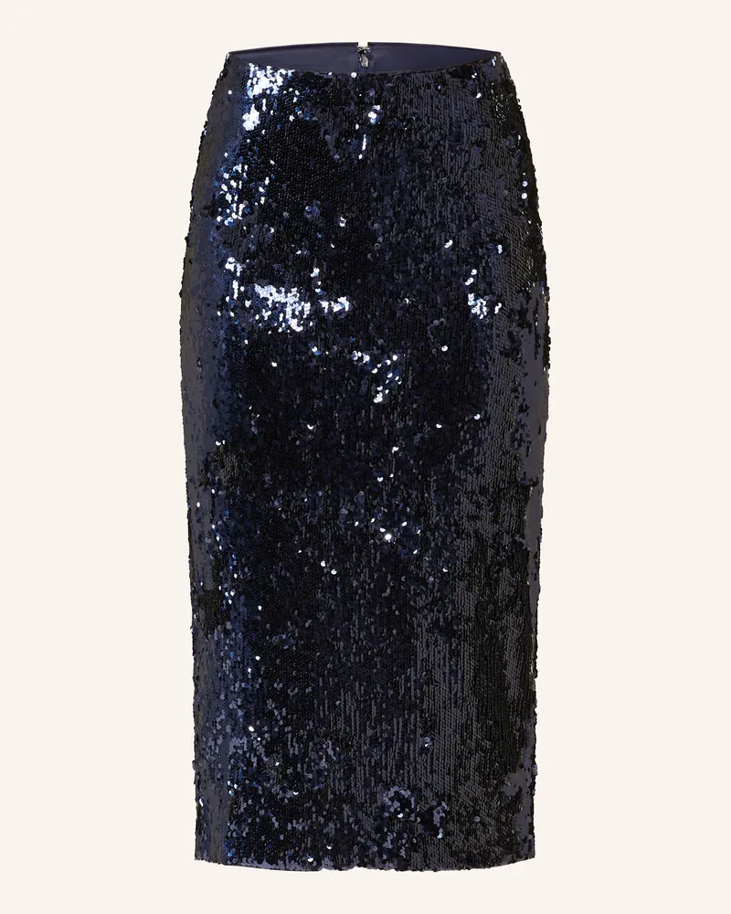 ROTATE Birger Christensen Rock mit Pailletten Dunkelblau