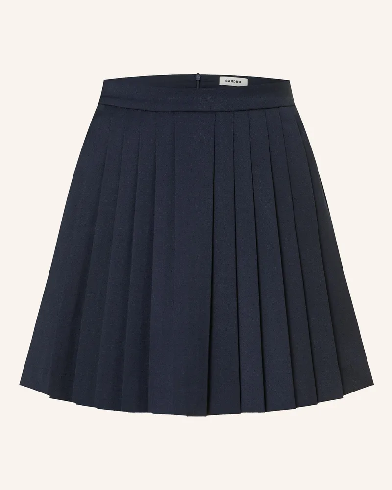 Sandro Skort Mit Plissees blau Dunkelblau