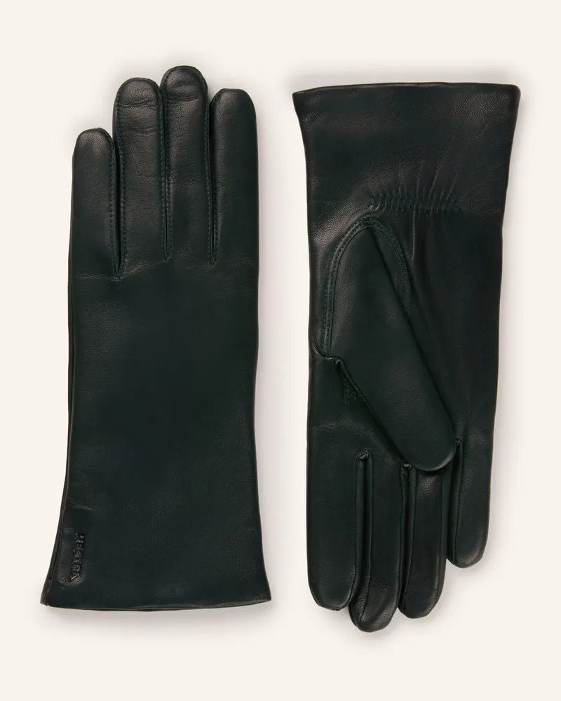 Hestra Lederhandschuhe Elisabeth gruen Dunkelgrün