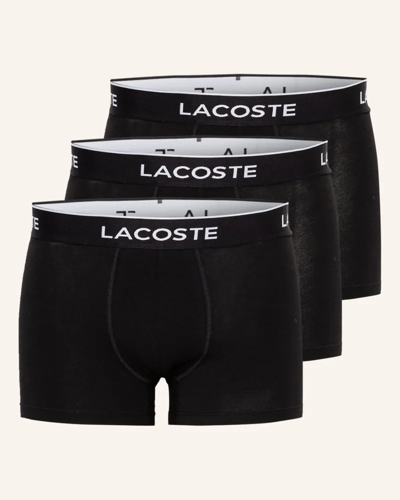 Lacoste 3er-Pack Boxershorts schwarz Schwarz