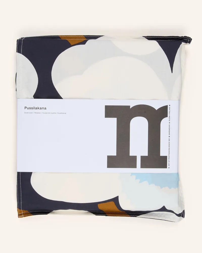 Marimekko Bettbezug Unikko blau Creme