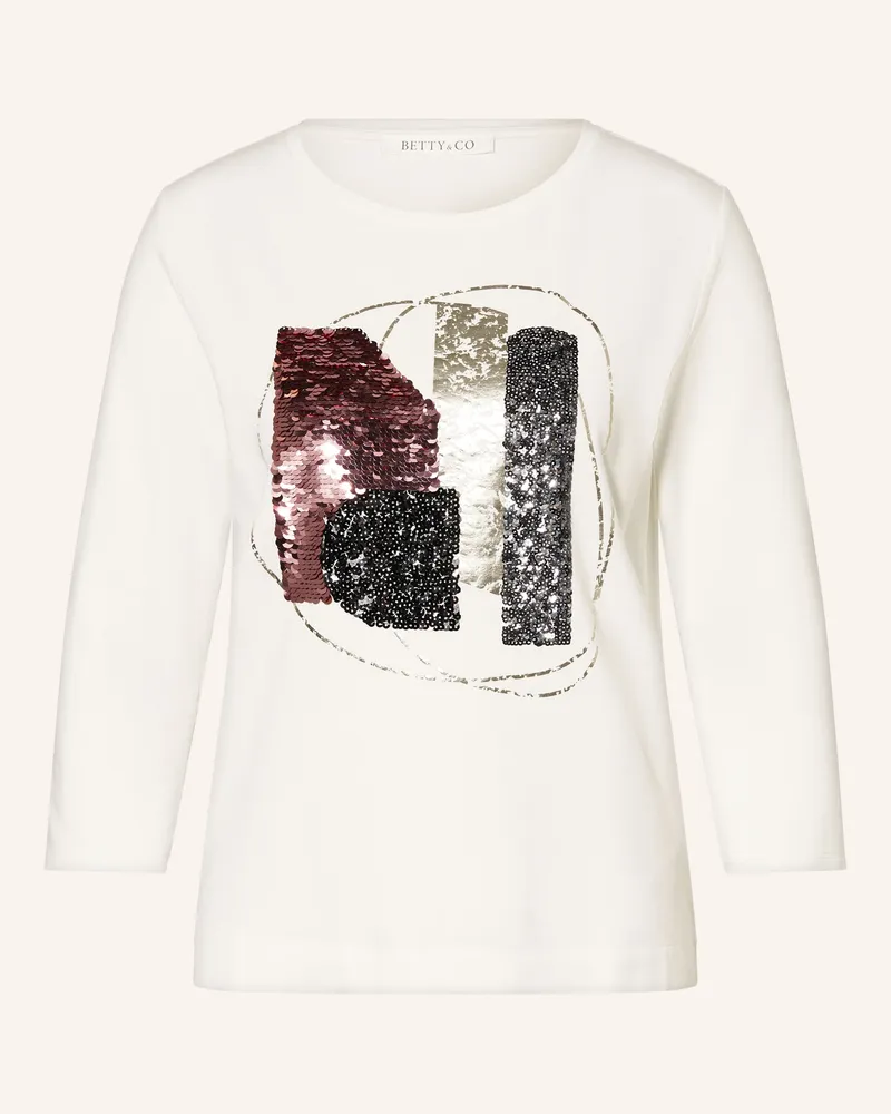 Betty Barclay Shirt Mit 3/4-Arm Und Pailletten weiss Ecru