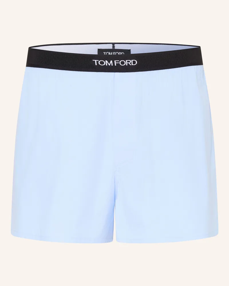 Tom Ford Web-Boxershorts blau Hellblau