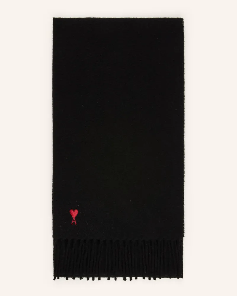 AMI Paris Schal schwarz Schwarz