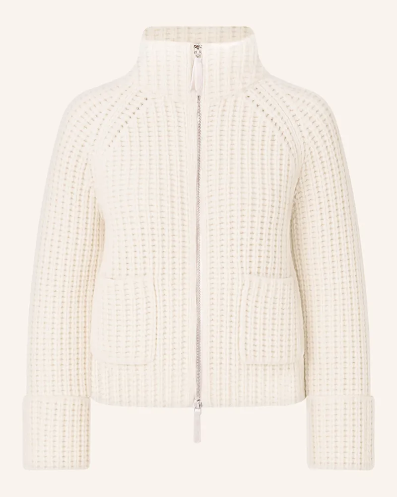 FTC Cashmere Cashmere-Strickjacke Ecru