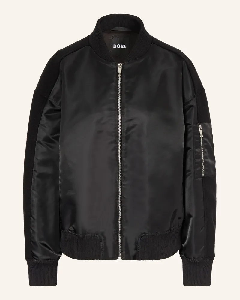 HUGO BOSS Blouson PAMILANO im Materialmix Schwarz
