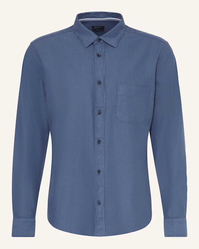 Olymp Hemd Casual Regular Fit blau Blau