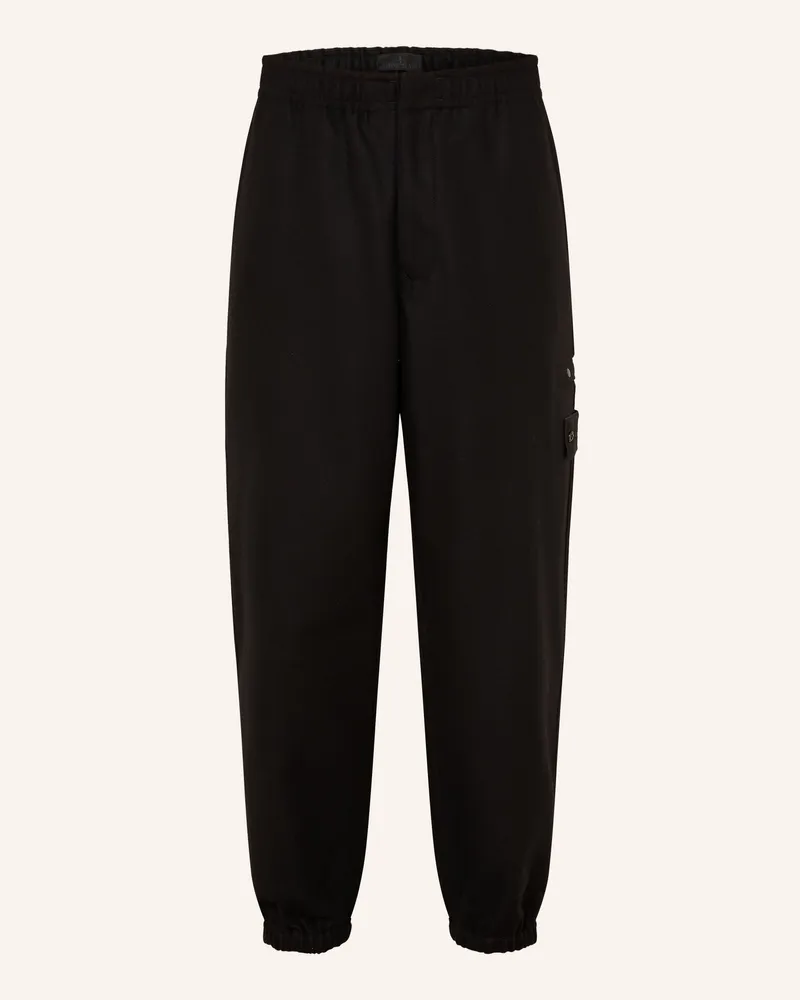 Stone Island Flanellhose Ghost Im Jogging-Stil Extra Slim Fit schwarz Schwarz
