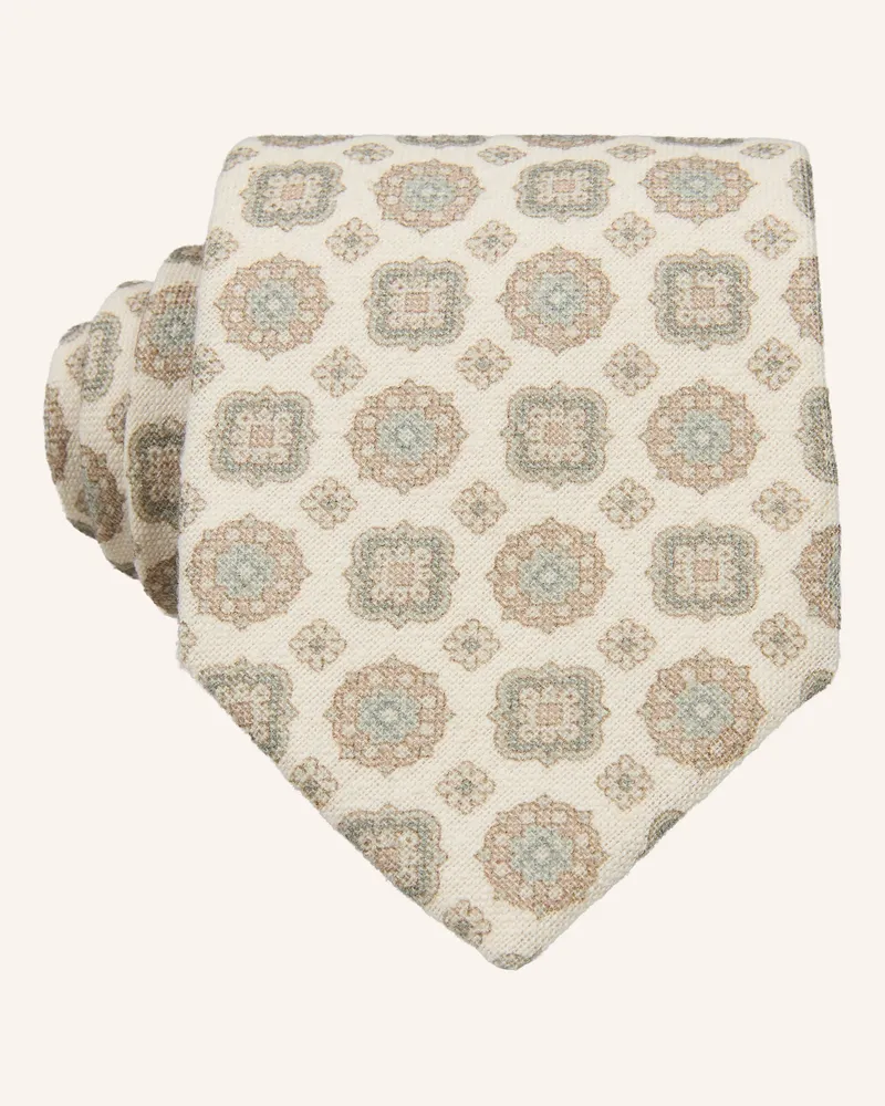 Profuomo Krawatte gruen Hellbraun