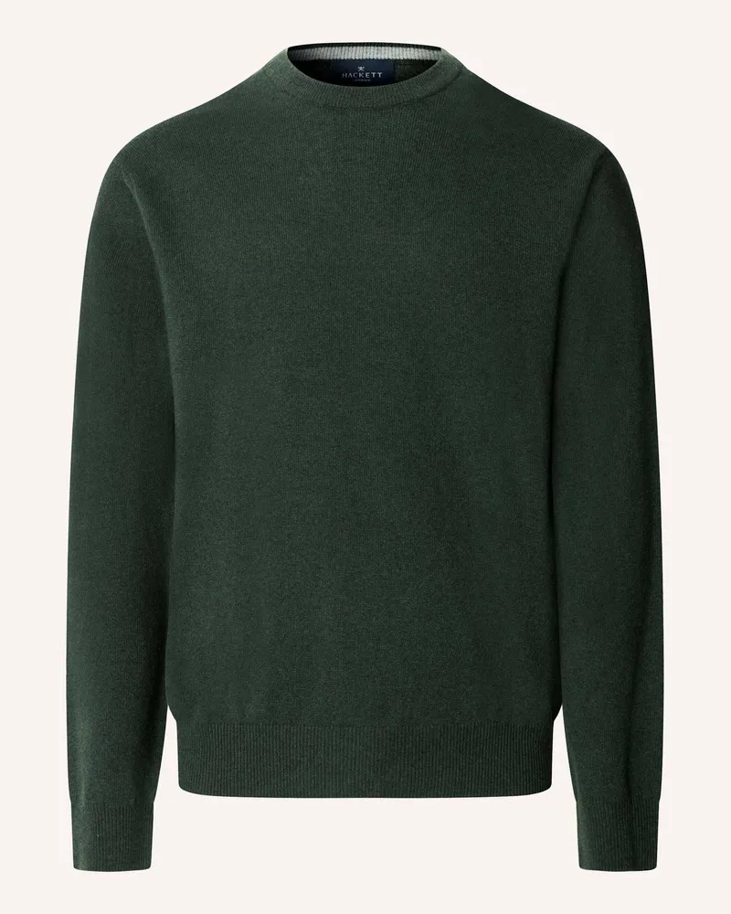 Hackett Pullover Merino Cash Mix Crew gruen Grün