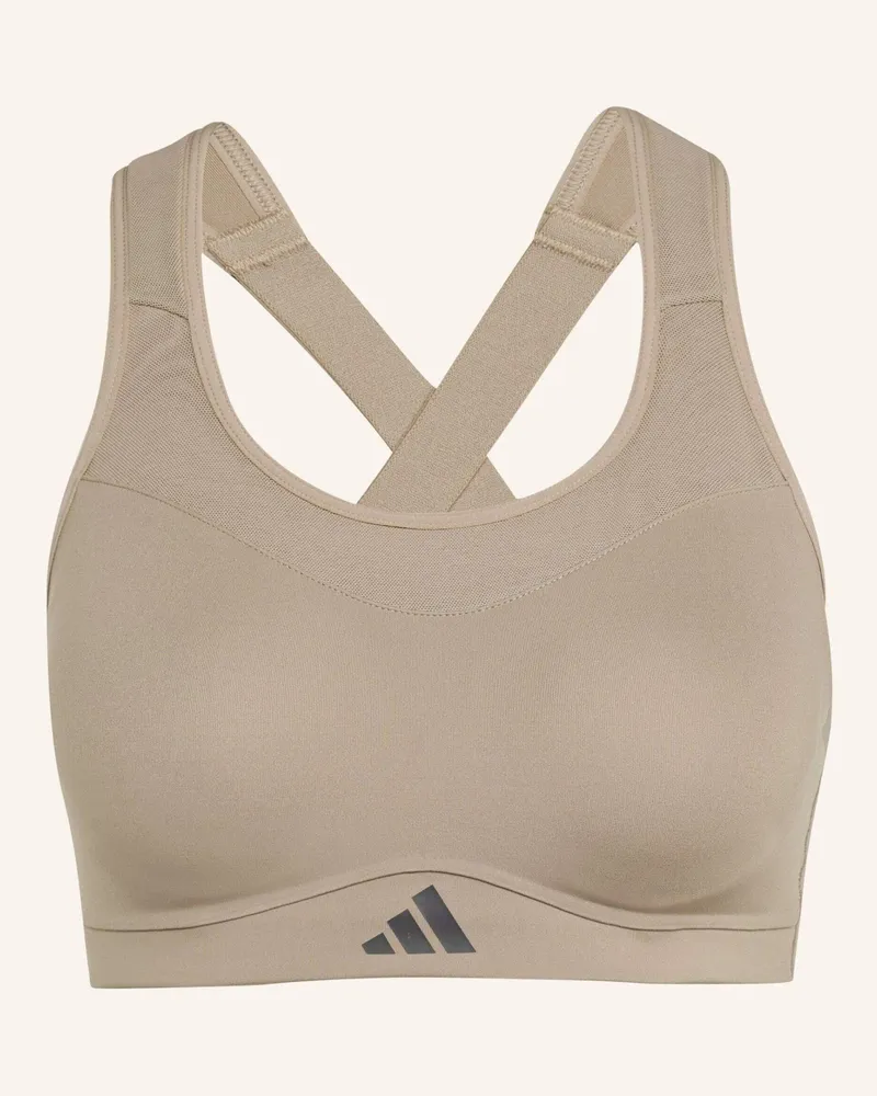 adidas Sport-BH TLRD IMPACT TRAINING mit Mesh Braun