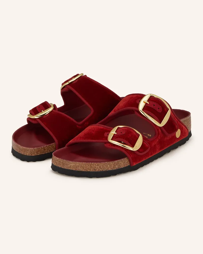 Birkenstock Pantoletten ARIZONA BIG BUCKLE PIPING RIVET Dunkelrot