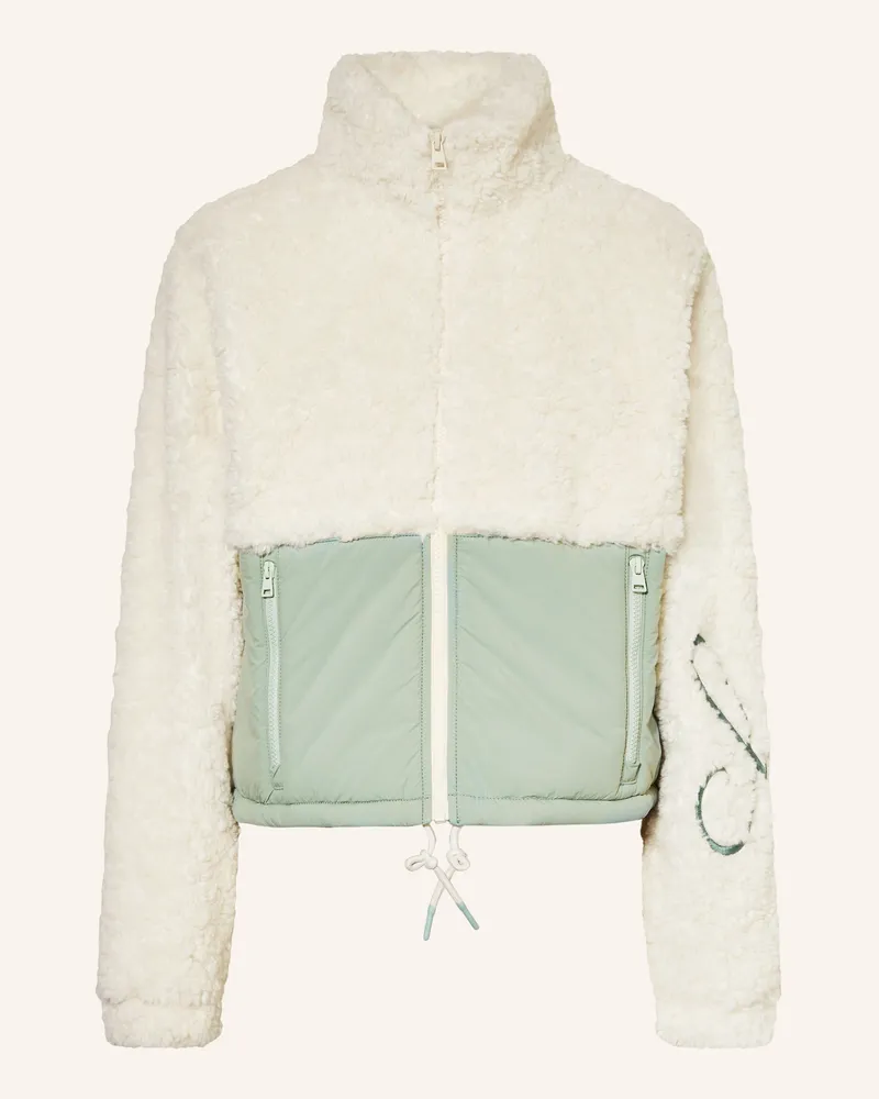 HUGO BOSS Jacke Fulver Im Materialmix Mit Teddyfell beige Weiss