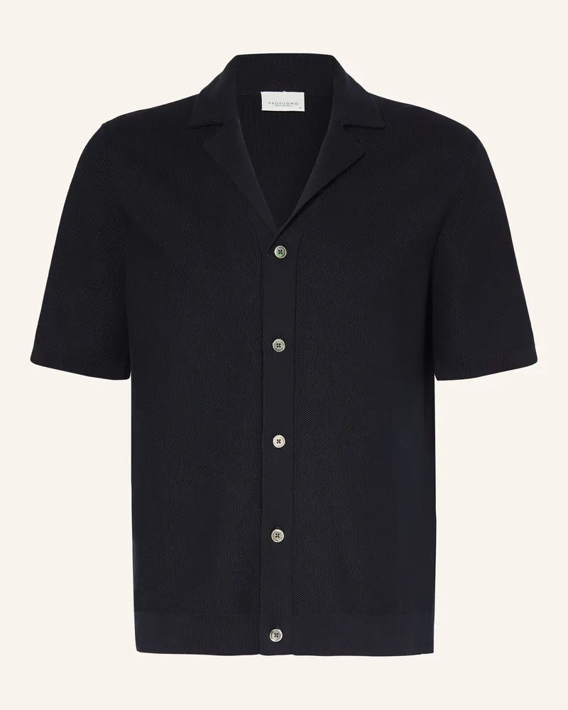 Profuomo Resorthemd Regular Fit blau Dunkelblau