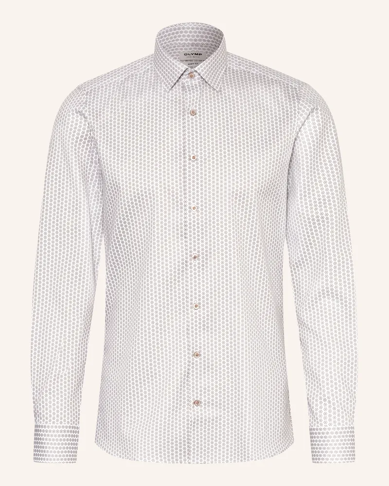 Olymp Hemd Level Five Body Fit braun Beige