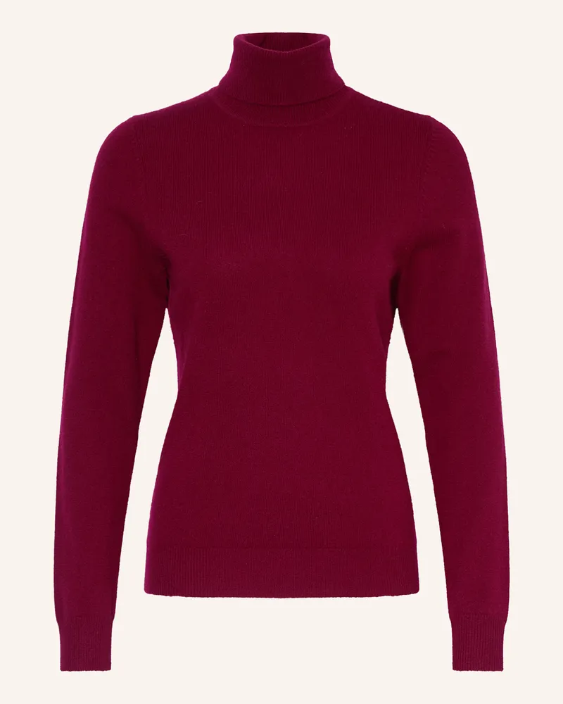 Repeat Rollkragenpullover aus Cashmere Dunkelrot