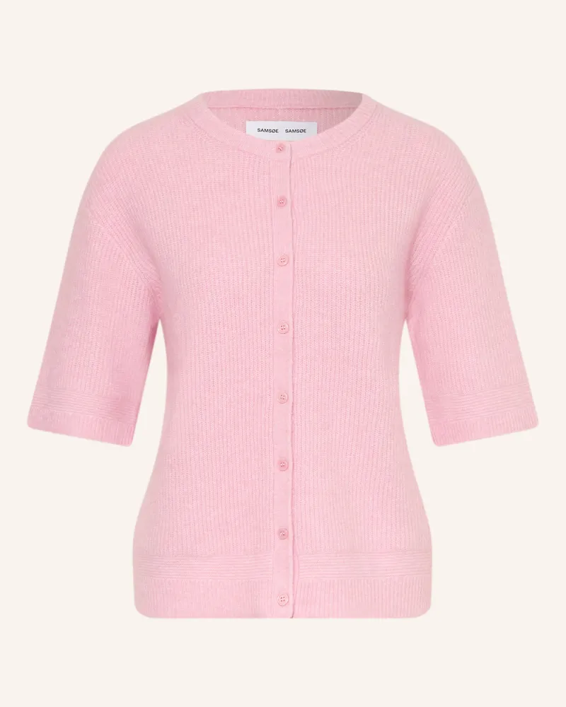 Samsøe & Samsøe Strickjacke Saanoura Mit Alpaka rosa Rosa