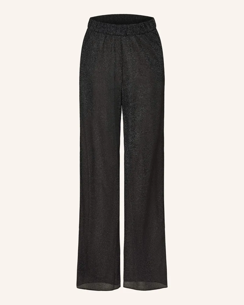 Oséree Marlenehose LUMIERE mit Glitzergarn Schwarz