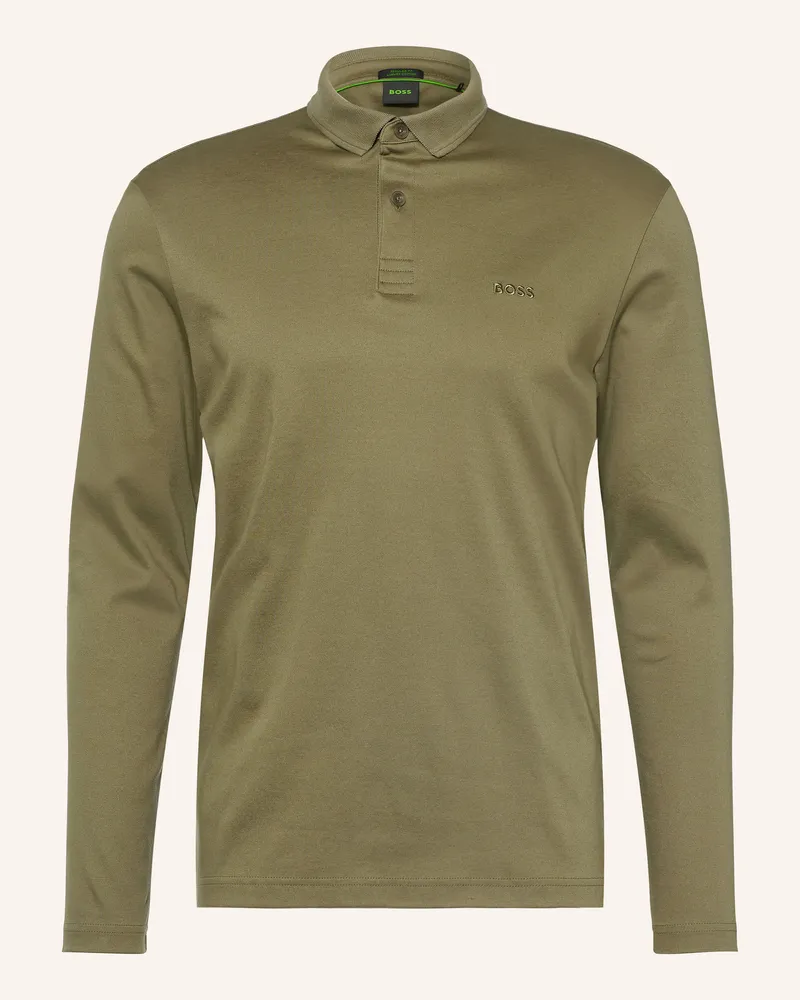 HUGO BOSS Jersey-Poloshirt Pirol Regular Fit gruen Khaki