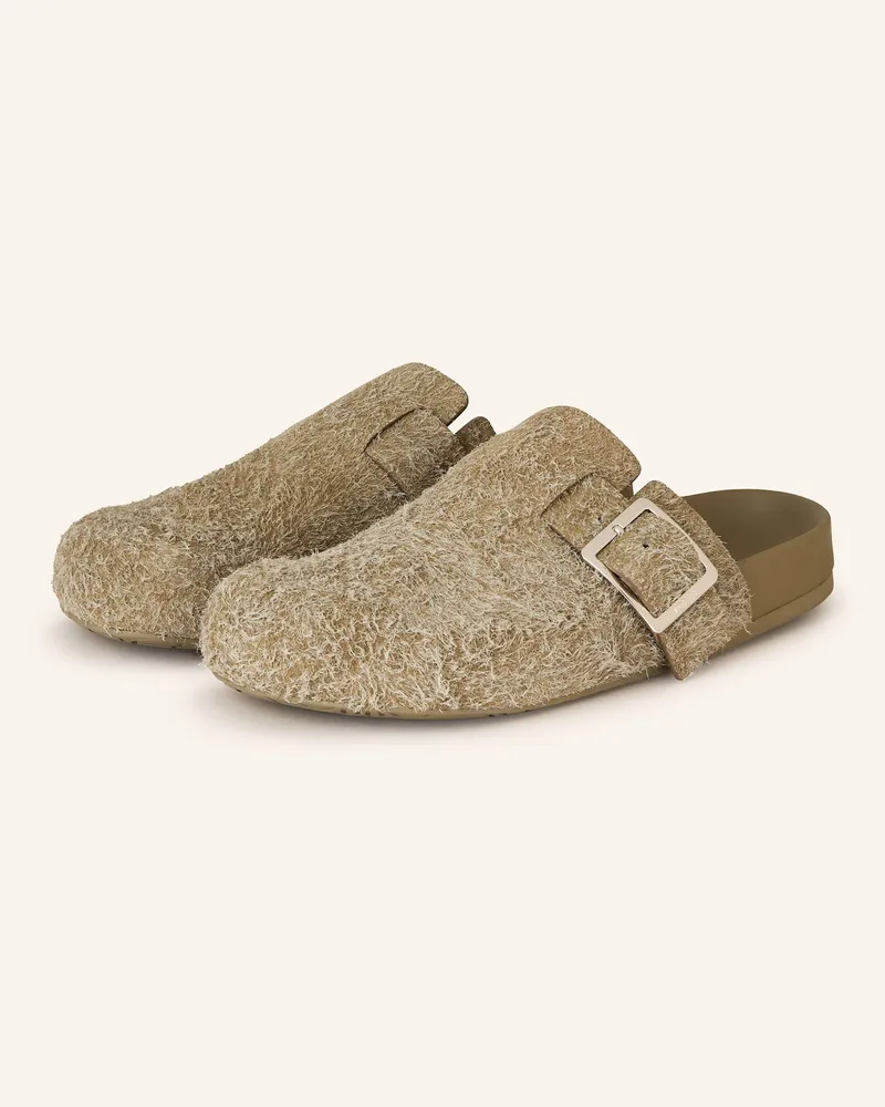 Loewe Mules gruen Khaki