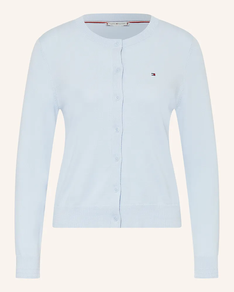 Tommy Hilfiger Strickjacke blau Hellblau