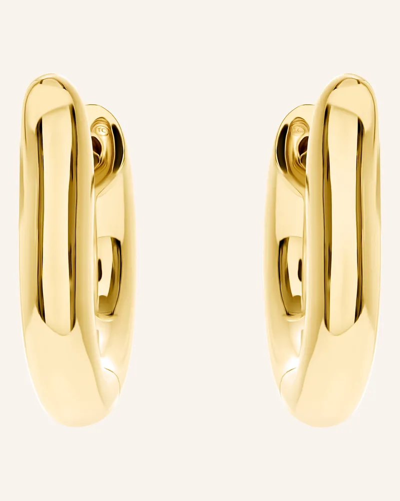 TAMARA COMOLLI Ohrstecker Signature Ohrstecker Hoop Small 18k Gelbgold gold Gold