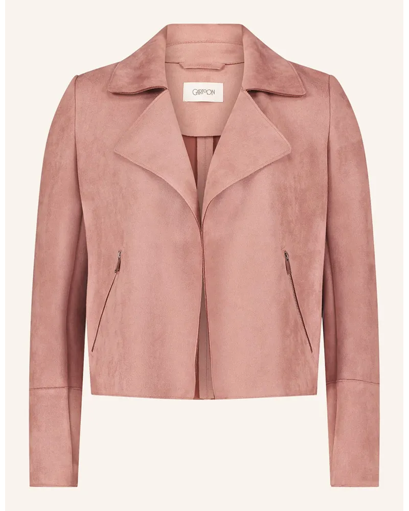 Cartoon Blazer in Lederoptik Rosa