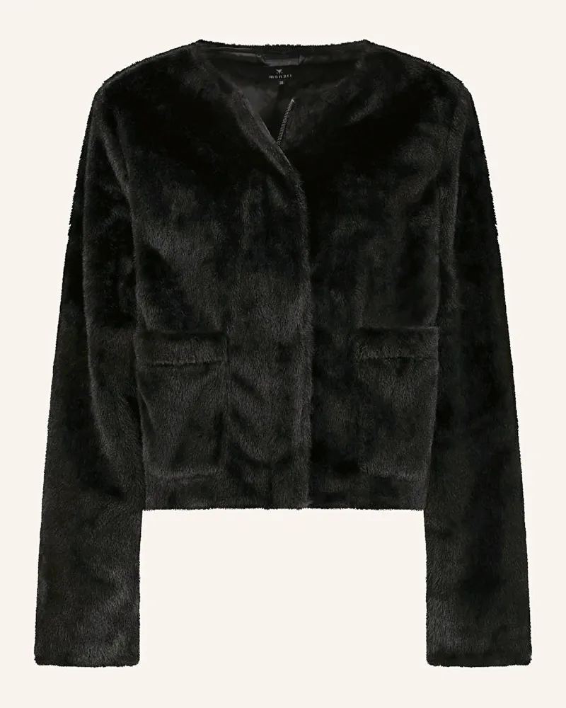 monari Kunstfell-Jacke Schwarz