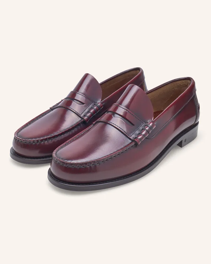 Henry Stevens Loafer M Pl rot Dunkelrot