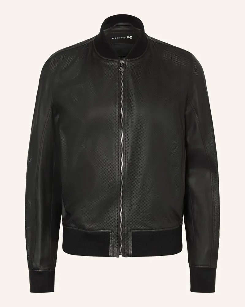 Manzoni 24 Lederblouson schwarz Schwarz