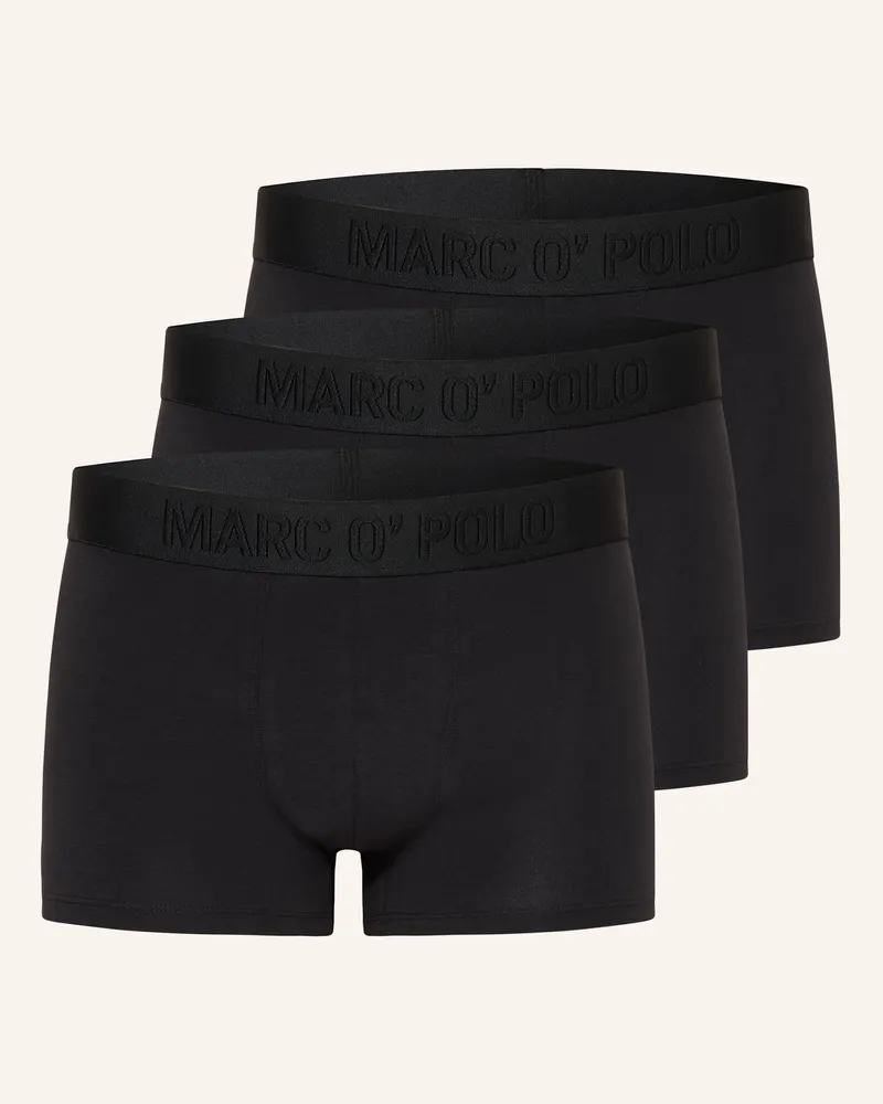 Marc O'Polo 3er-Pack Boxershorts Schwarz