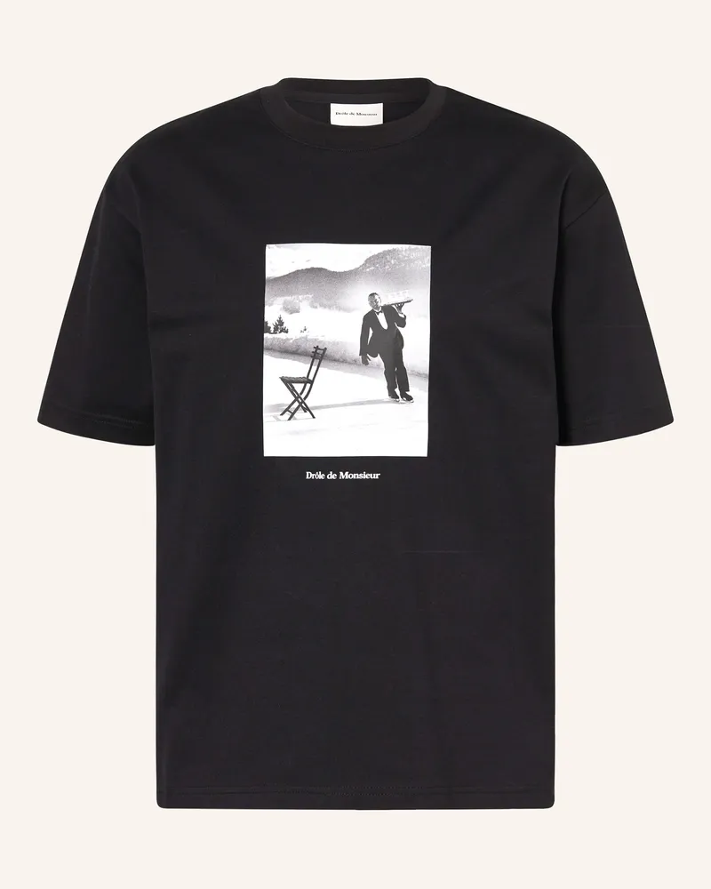 Drôle de Monsieur T-Shirt LE T-SHIRT ICE SKATING WAITER Schwarz