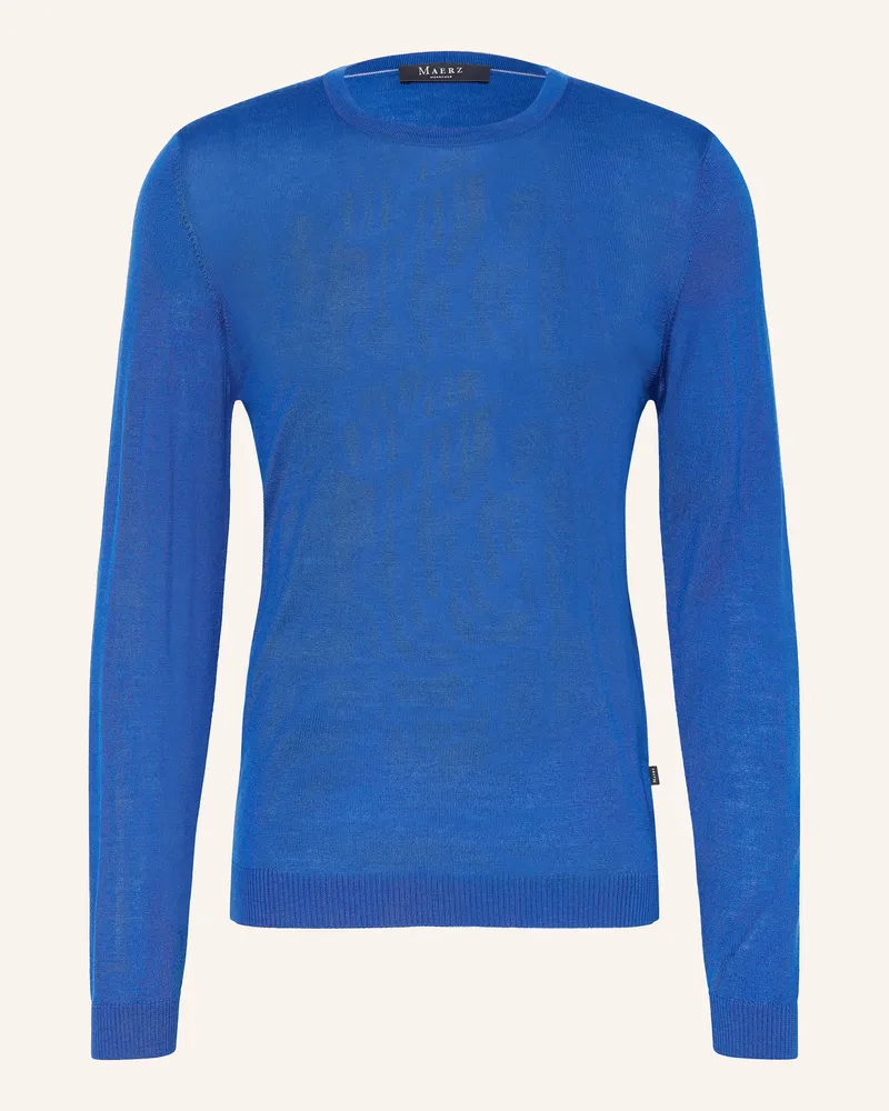 Maerz Pullover Aus Merinowolle blau Blau