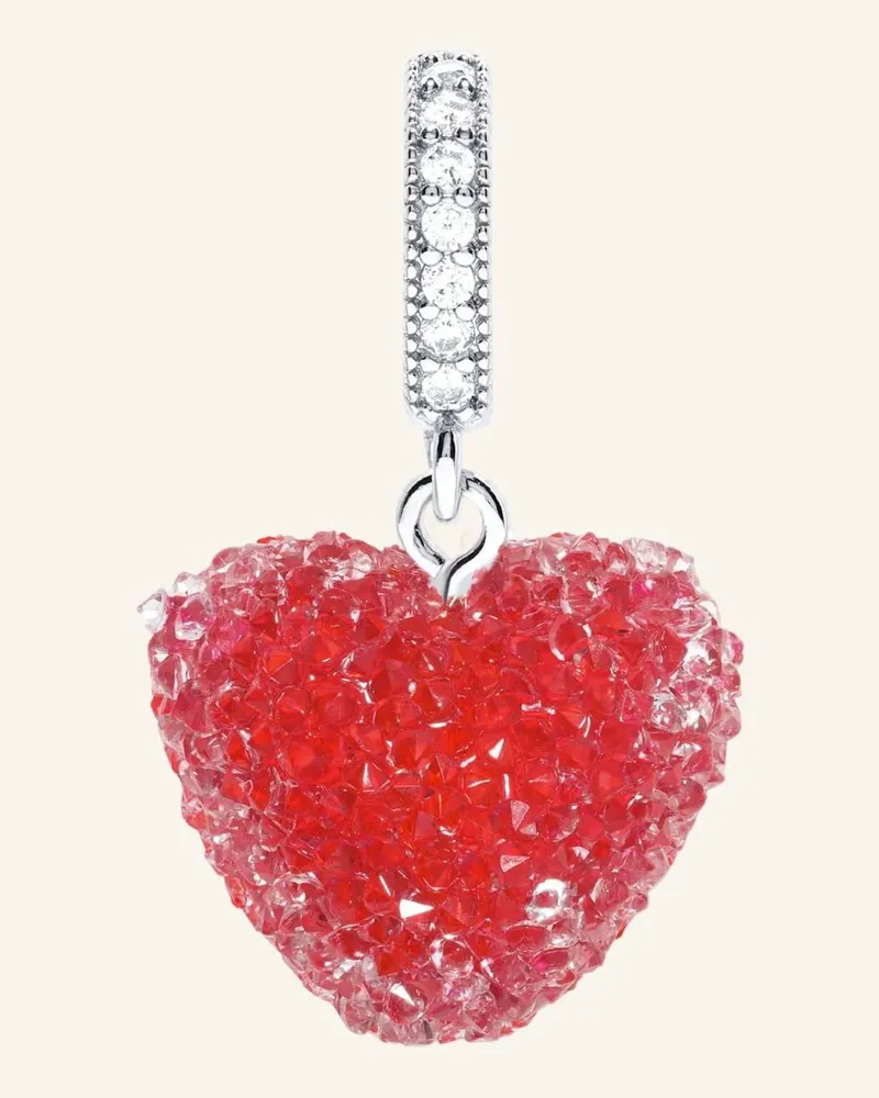 CRYSTAL HAZE Anhänger JELLY HEART ROUGE PAVE by GLAMBOU Silber