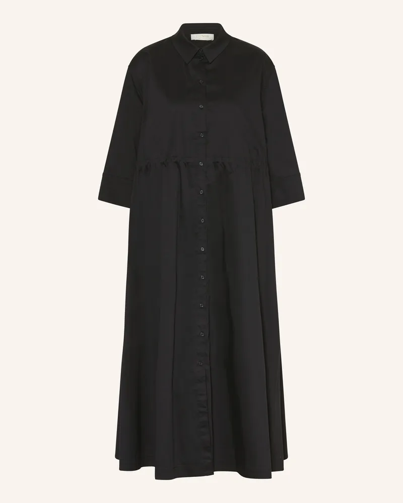 CATNOIR Hemdblusenkleid Mit 3/4-Arm schwarz Schwarz