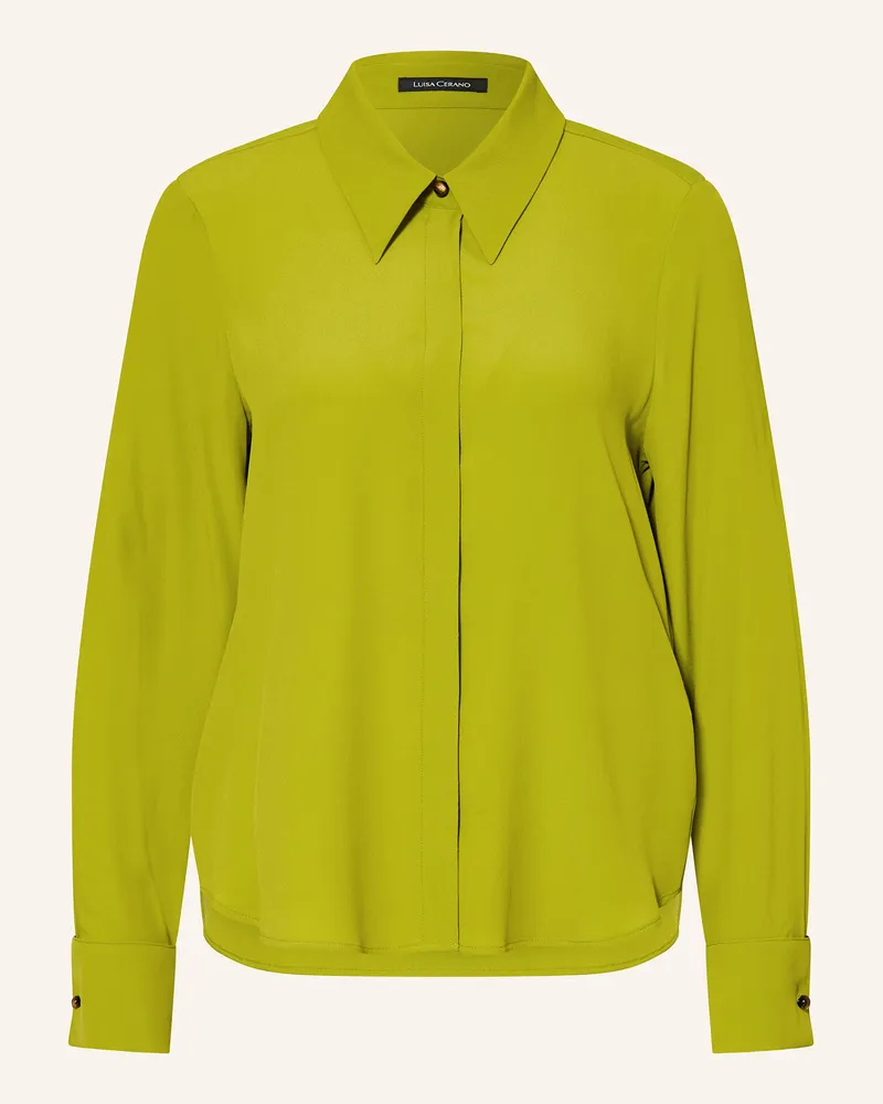 Luisa Cerano Hemdbluse Mit Seide gruen Grün