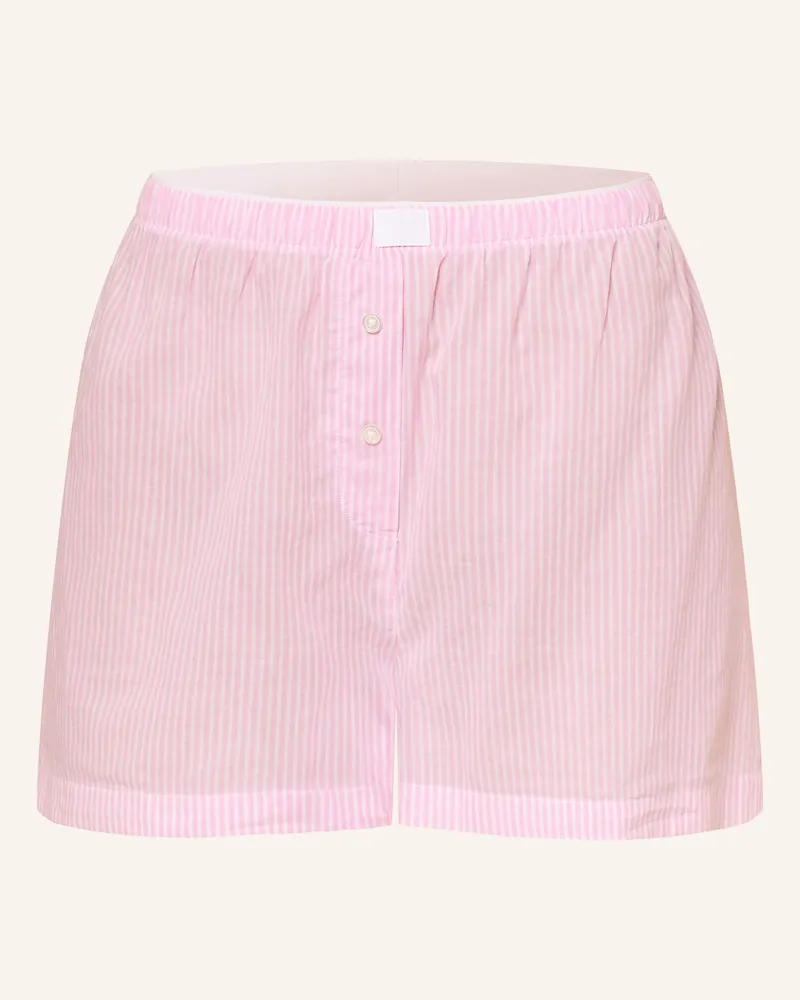 Mey Schlafshorts Serie Cotton Stripes rosa Rosa
