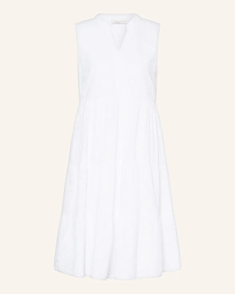 Cartoon Kleid mit Lochspitze Weiss