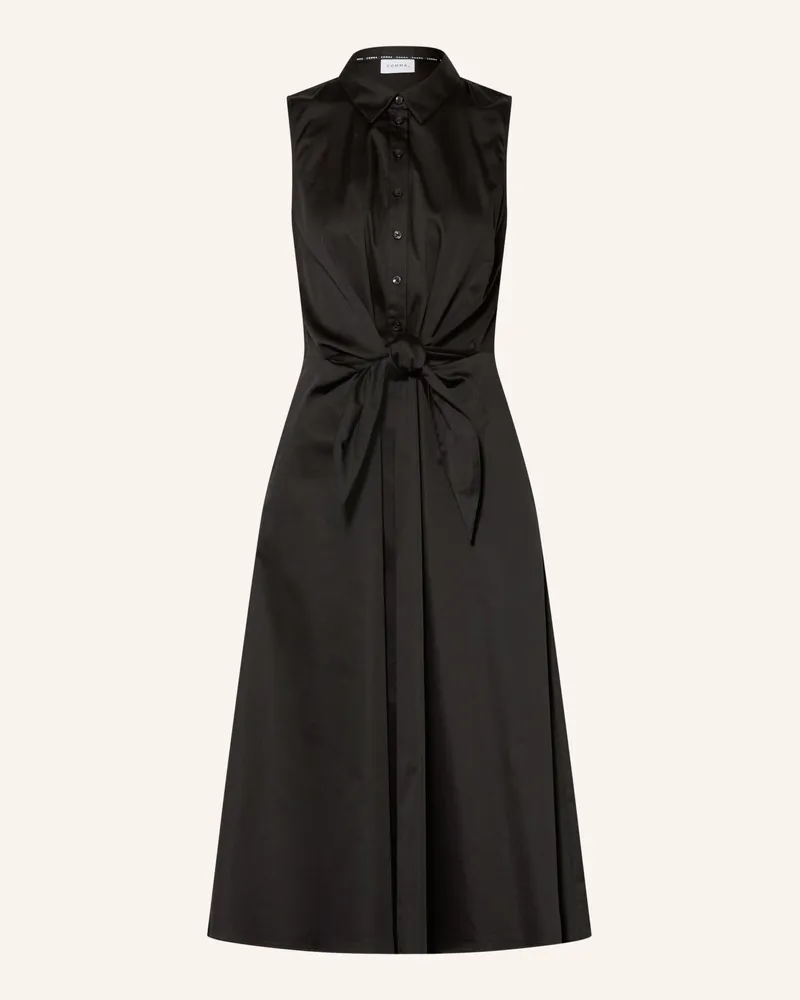 COMMA Hemdblusenkleid schwarz Schwarz