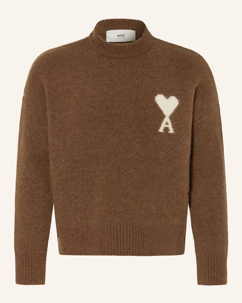 AMI Paris Pullover Mit Alpaka braun Braun