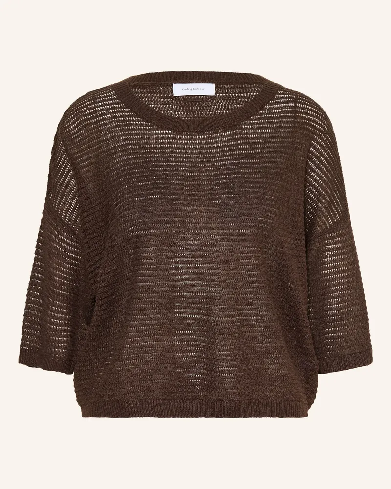 Darling Harbour Strickshirt aus Leinen Dark