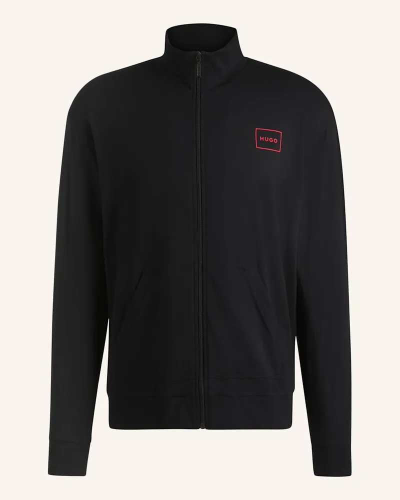 HUGO BOSS Loungewear Jacke LAZE ZIP JACKET Relaxed Fit Schwarz