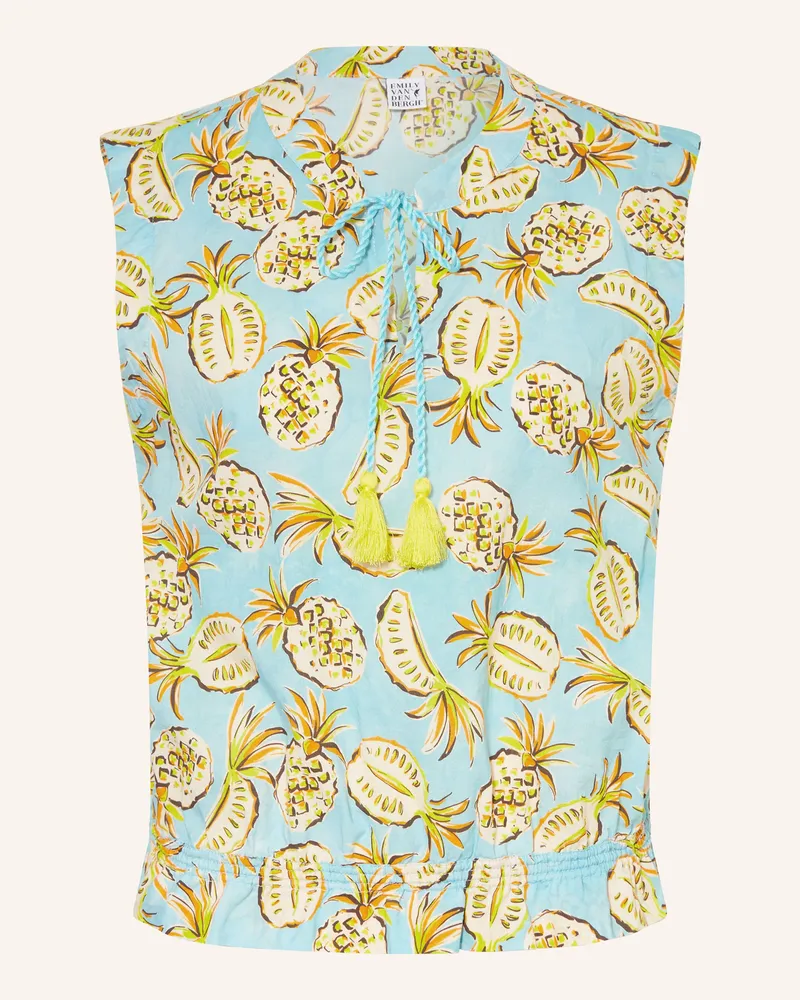 Emily van den Bergh Blusentop blau Türkis