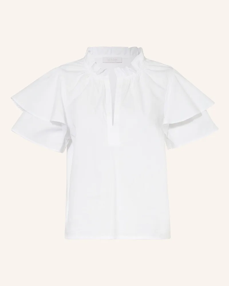 Rich&Royal Blusenshirt im Materialmix Weiss