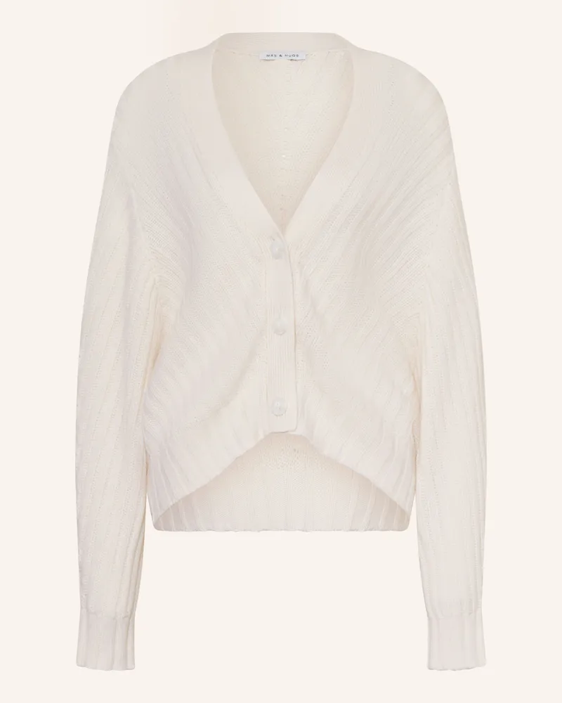 Mrs & HUGS Strickjacke weiss Weiss