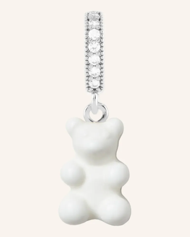 CRYSTAL HAZE Anhänger Powder Nostalgia Bear By Glambou weiss Weiss