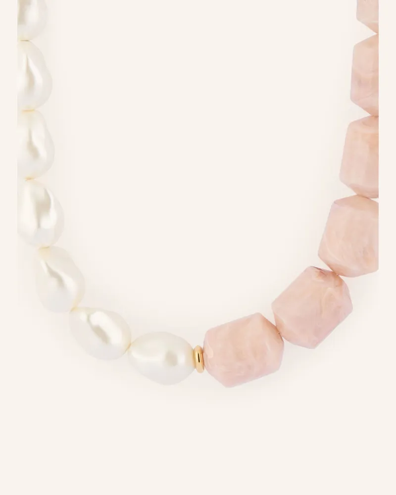 Vanessa Baroni Halskette Barrel Pearl rosa Rosa