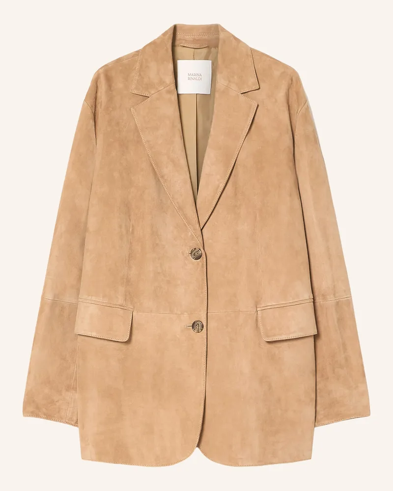 Marina Rinaldi Lederblazer Solivi beige Hellbraun
