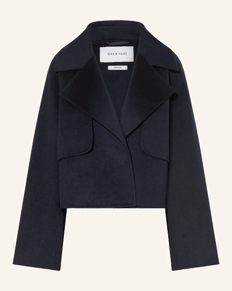 Mrs & HUGS Kastenjacke grau Dunkelblau